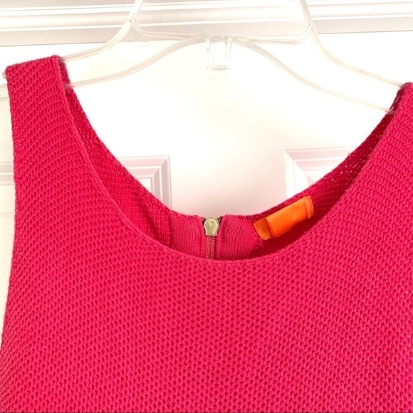 Joe Fresh Bright Pink Tight Knit Peplum Blouse Tank Top size Small - Picture 3 of 8